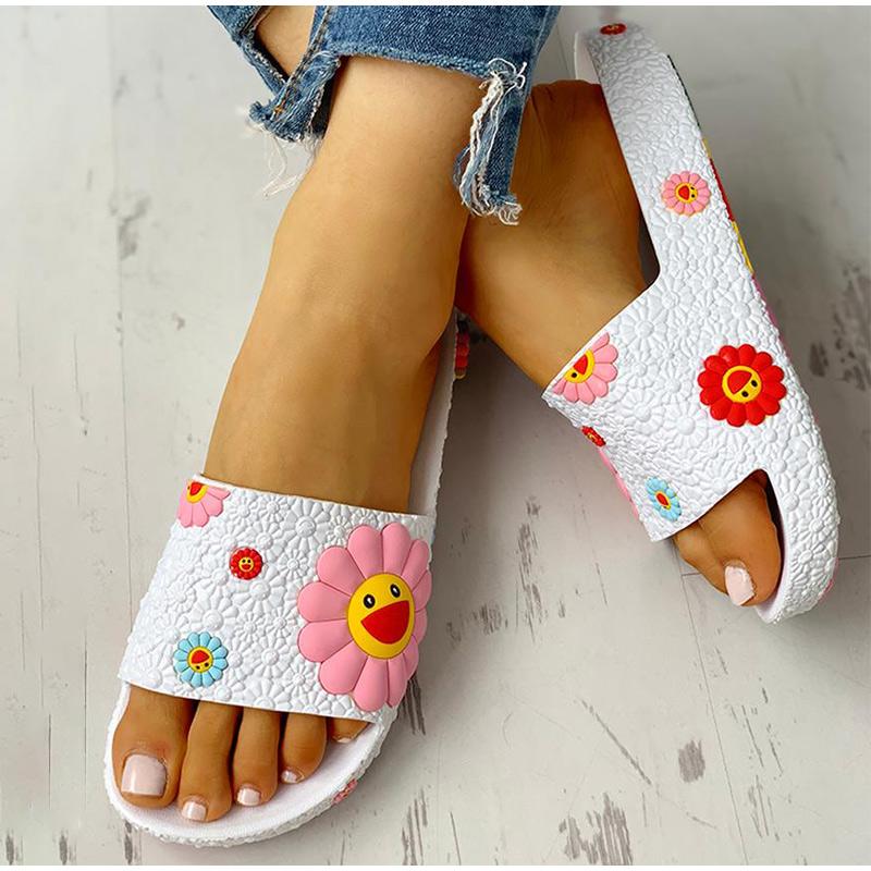 Sunflowers Casual Flat Flip Flops - Pavacat