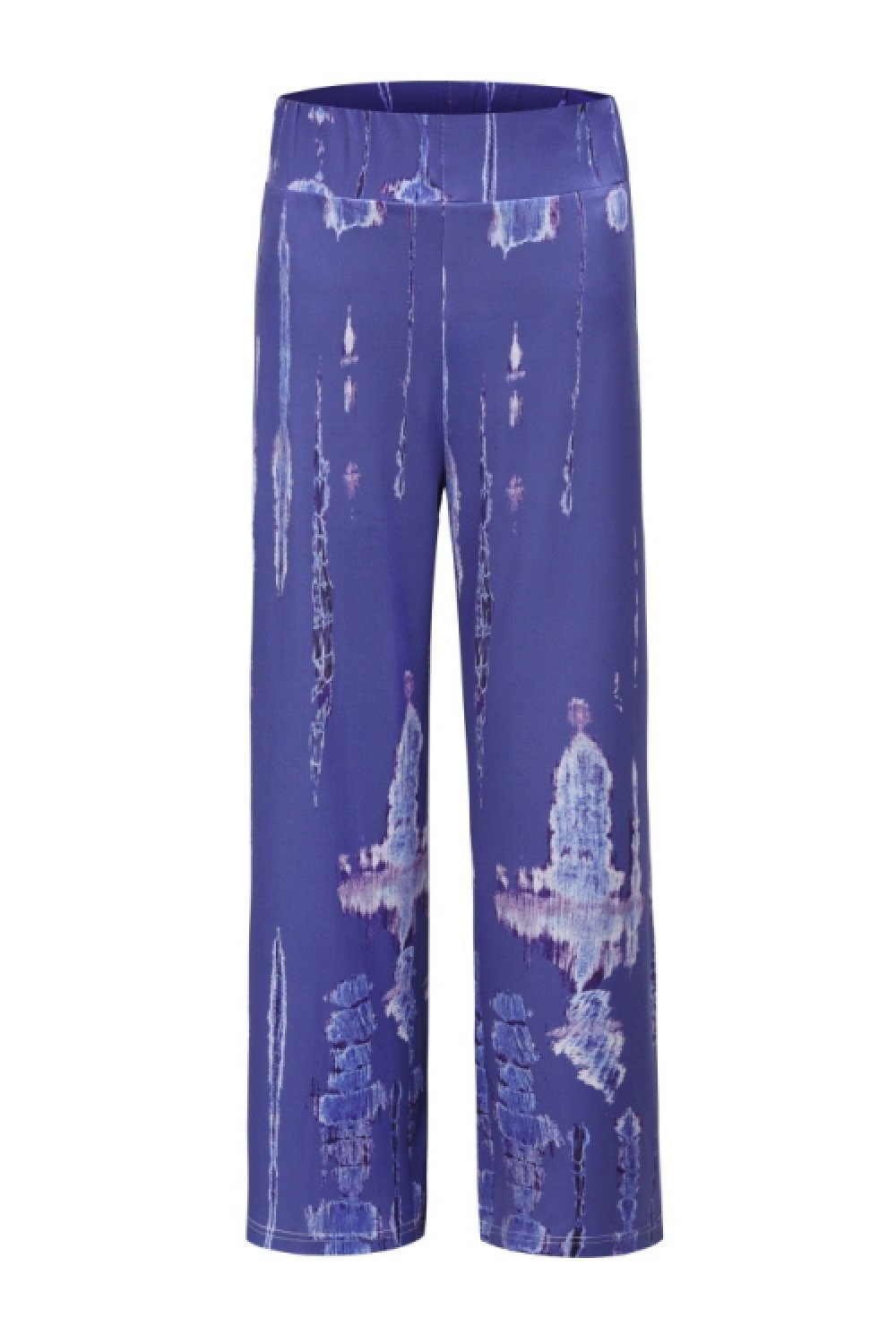 Tie-dyed Printed Wide Legs Pants - Pavacat