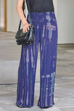 Tie-dyed Printed Wide Legs Pants - Pavacat