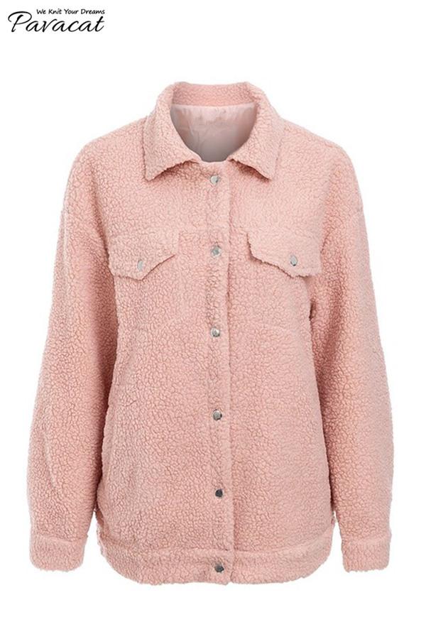 Trendy Furry Lamb Wool Fur Coat Coat Simplee