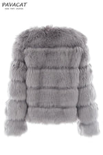 Vintage Fluffy Faux Fur Coat Coat Simplee