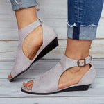 Wedges Ankle Strap Peep Toe Wedge Sandals Sandals Pavacat US5.5(LABEL SIZE 35) Apricot