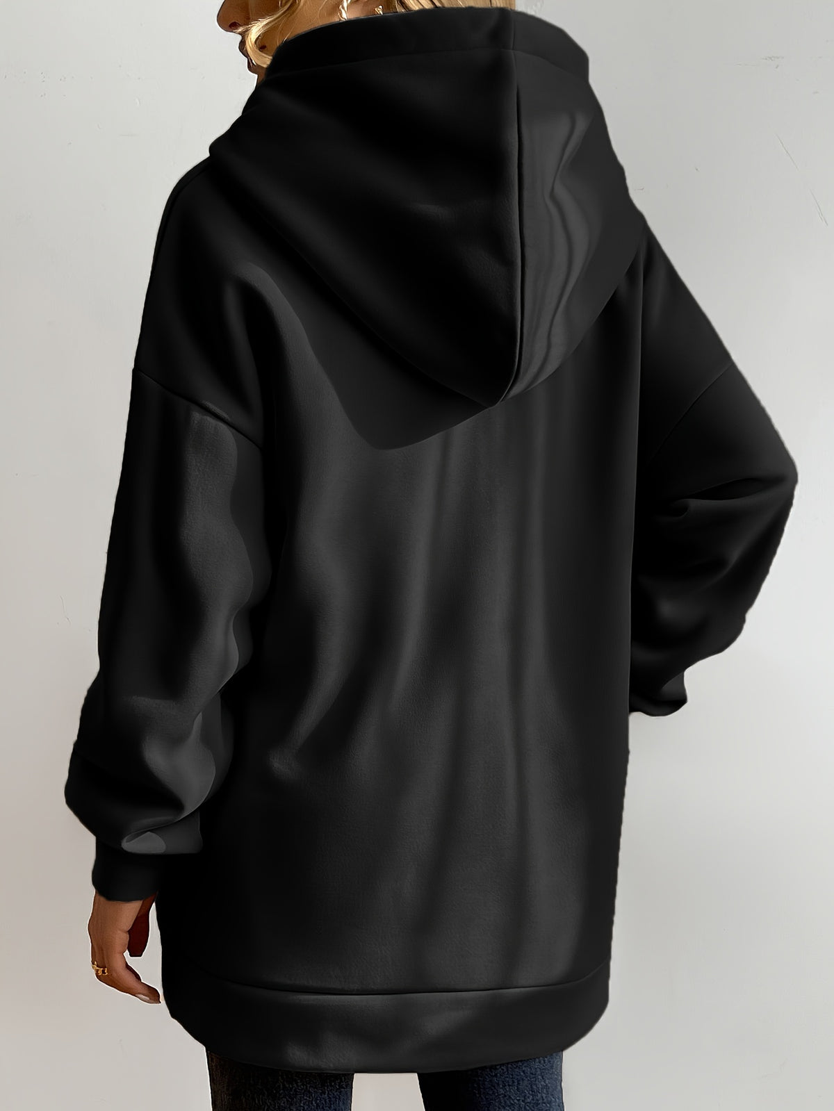 Solid Color Casual Sports Hooded Zipper Sweatshirs