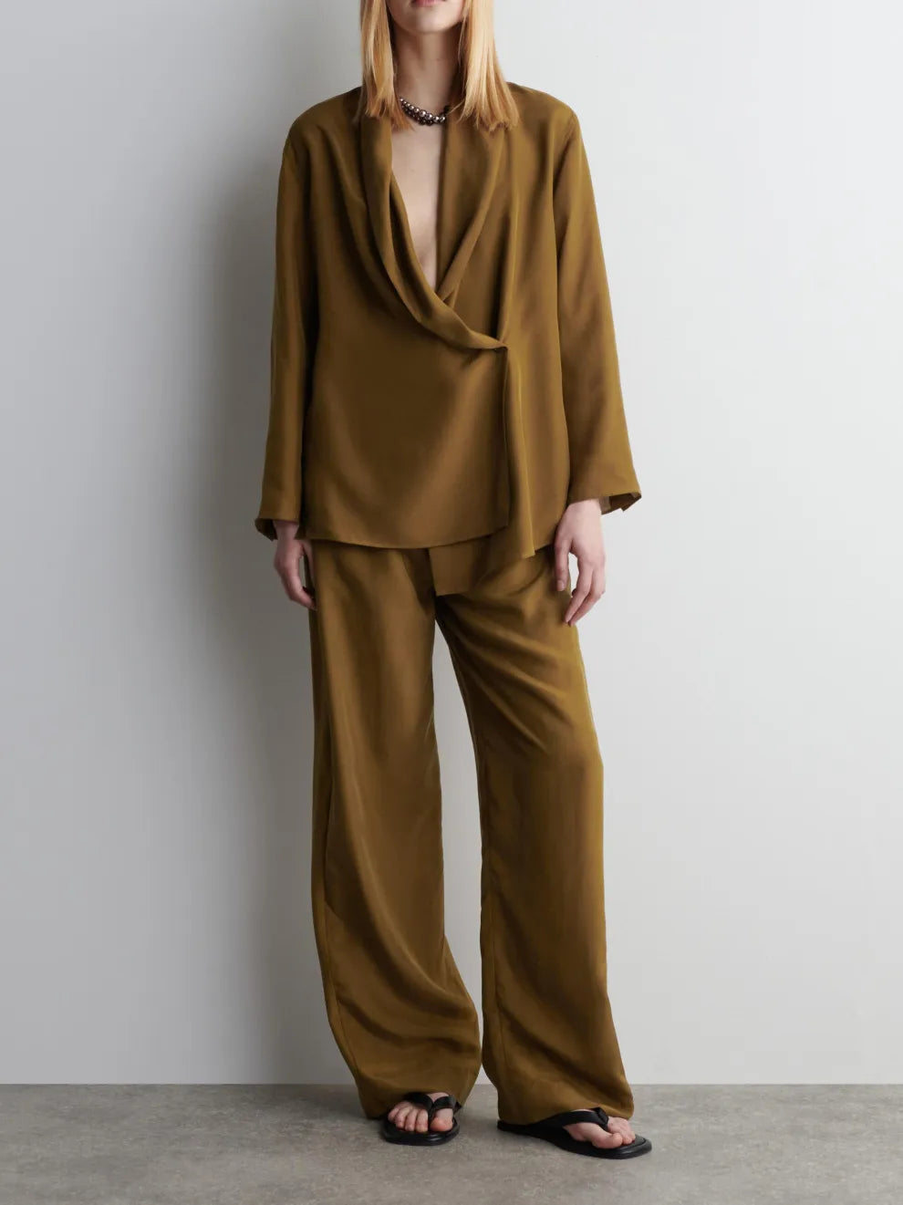 Ensemble pantalon et costume chic à revers châle