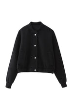 Loose-fitting cropped aviator softshell jacket