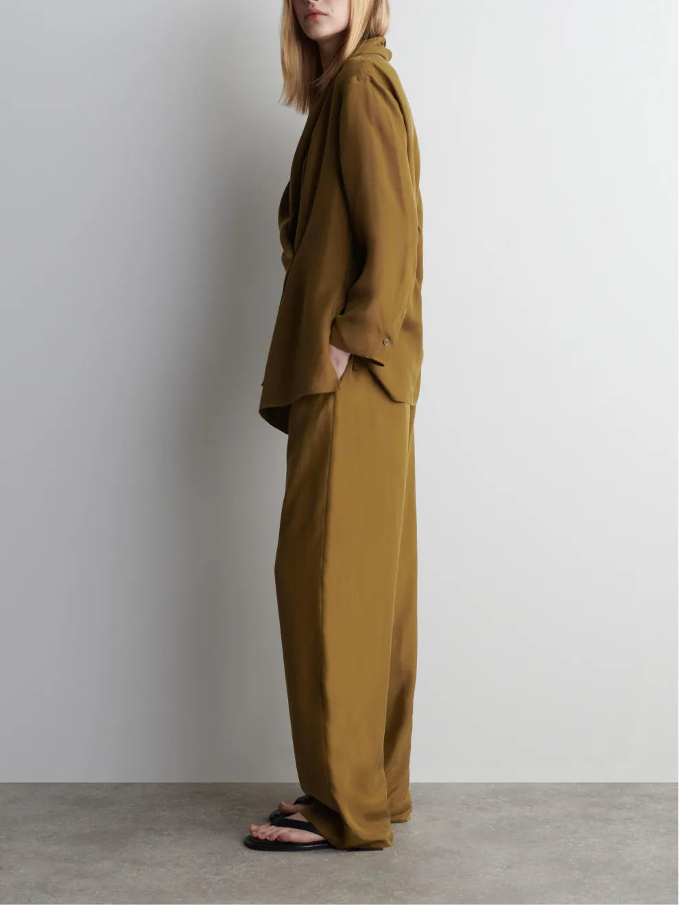 Ensemble pantalon et costume chic à revers châle