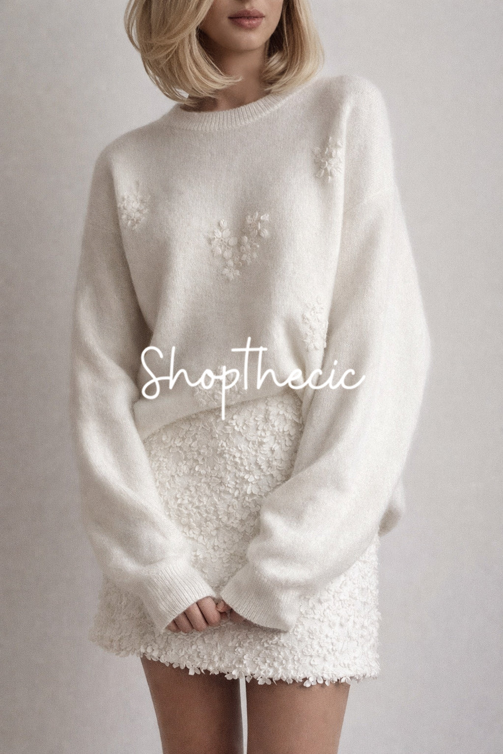 Maglione con ricamo floreale Cloud Touch