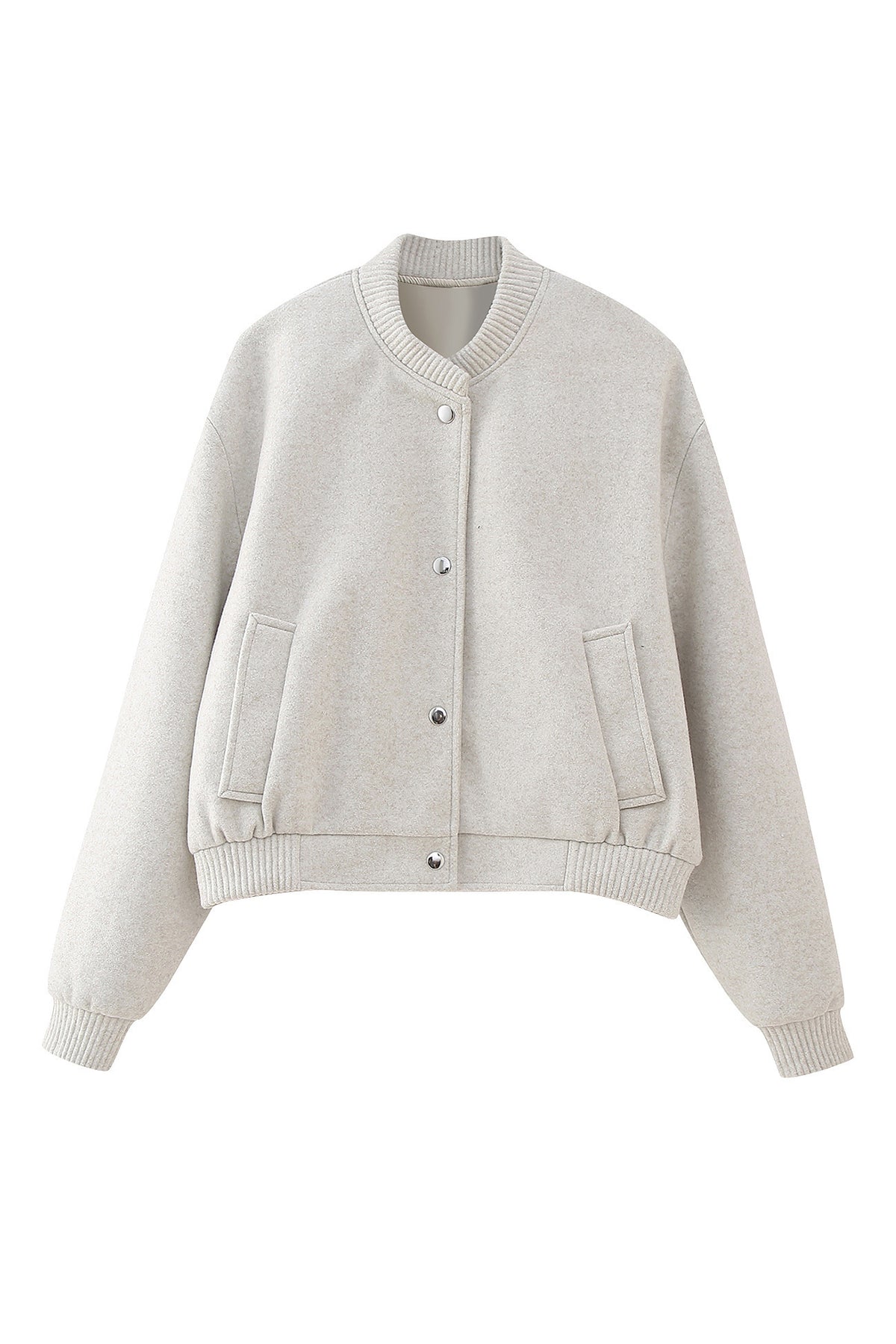 Loose-fitting cropped aviator softshell jacket