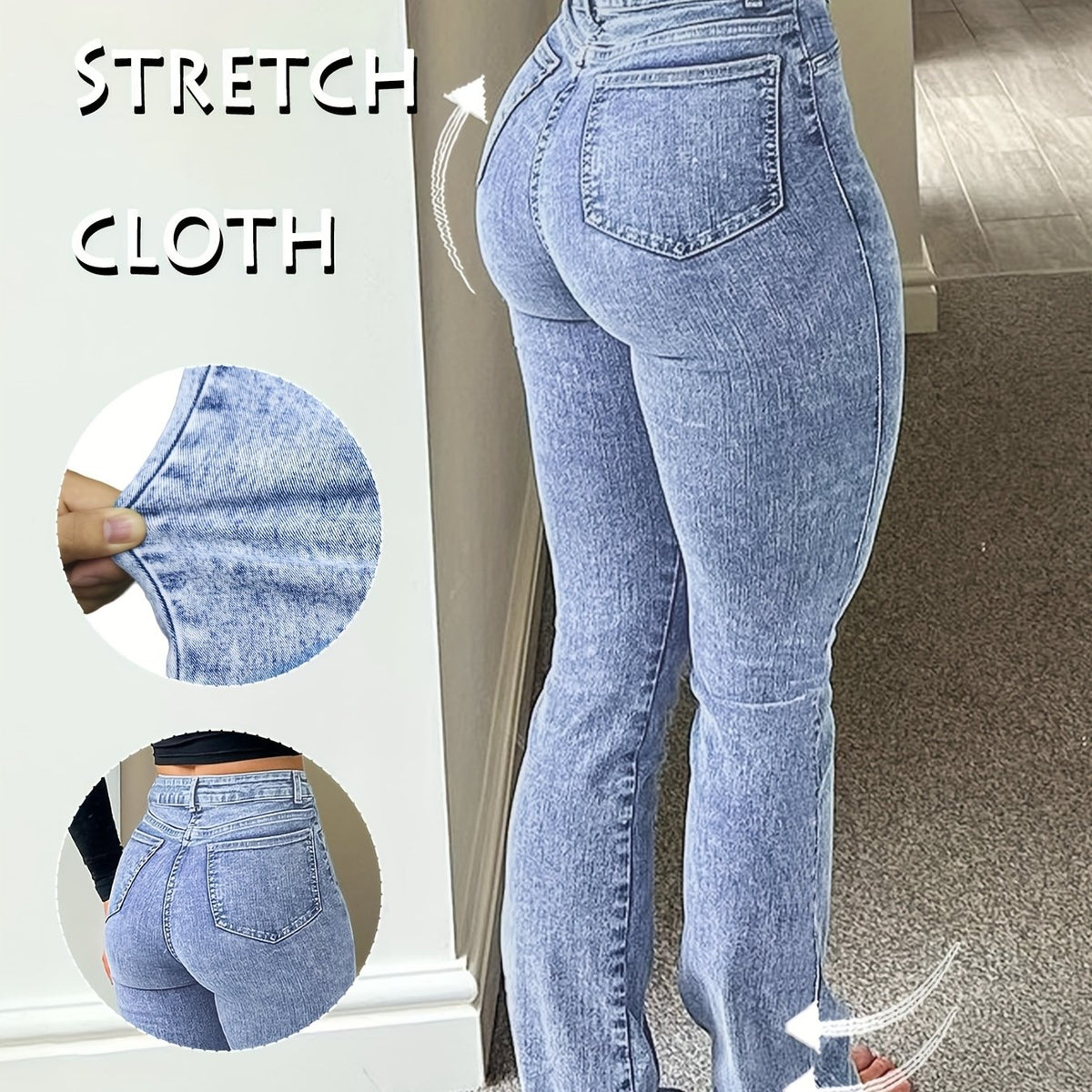 Retro Multi-Functional Y2K Urban High-Stretch Denim Trousers