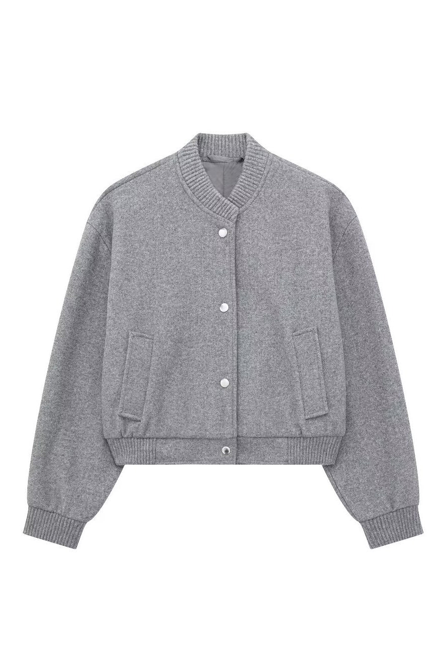 Loose-fitting cropped aviator softshell jacket