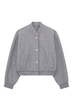 Loose-fitting cropped aviator softshell jacket