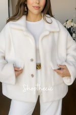 A Cozy Aura Loose lapel plush top