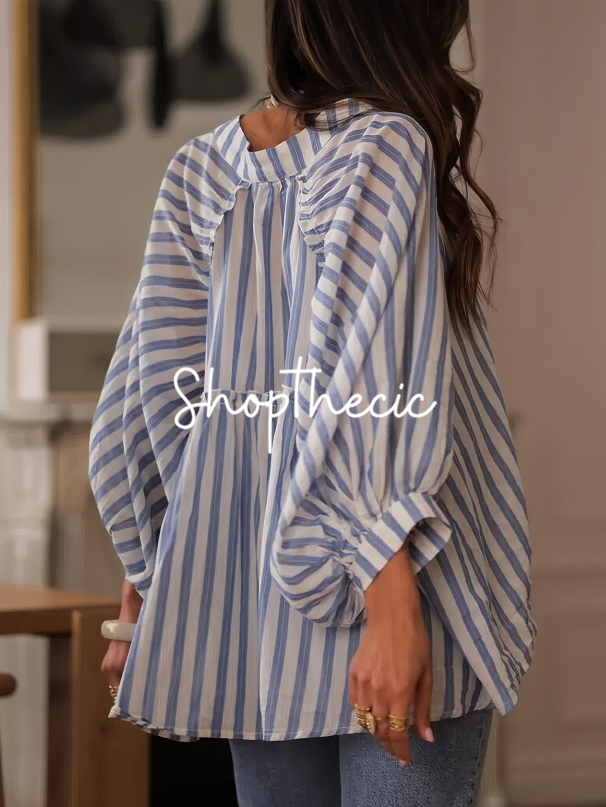 Alhambra Afternoon Stripe Print Blouse
