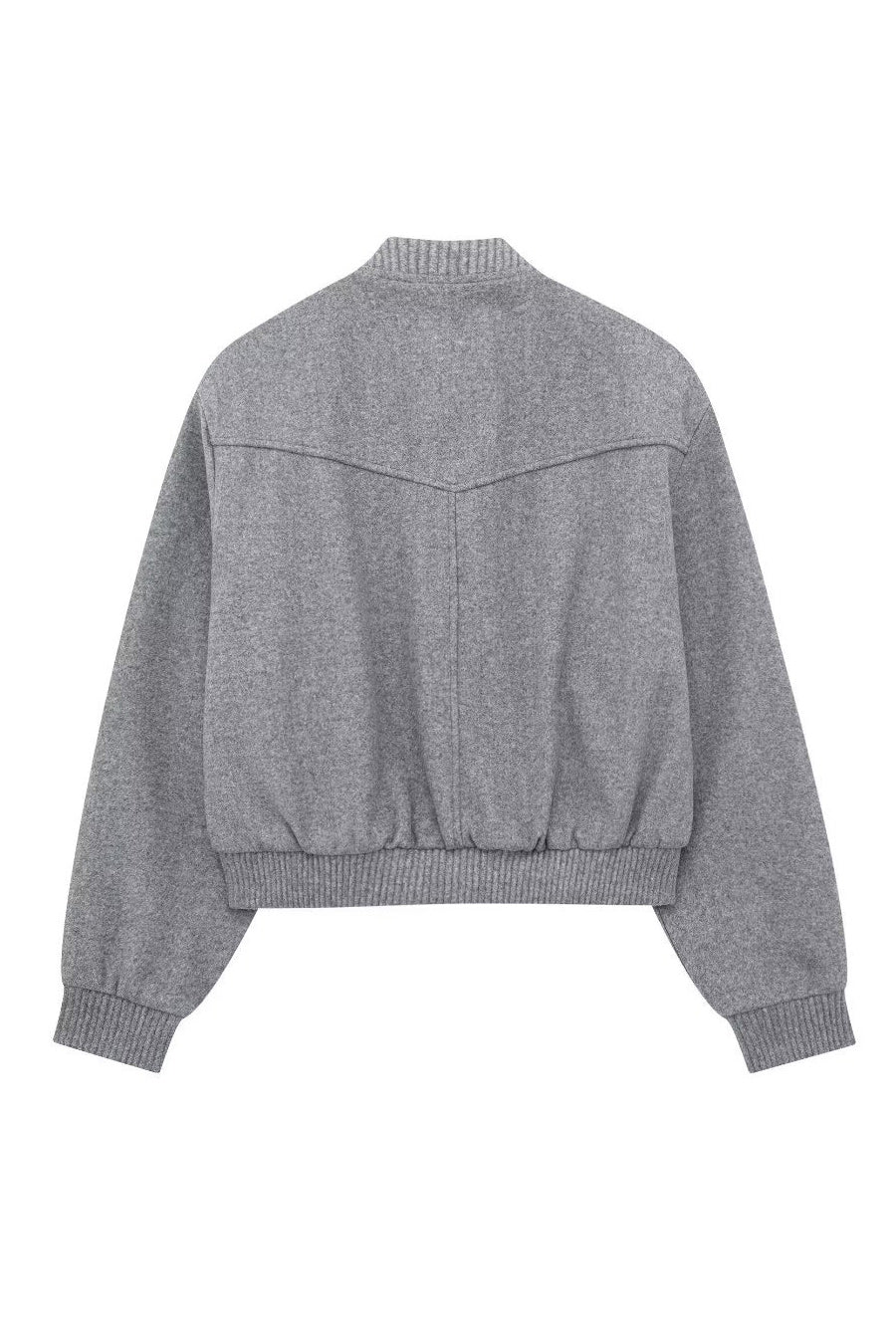 Loose-fitting cropped aviator softshell jacket