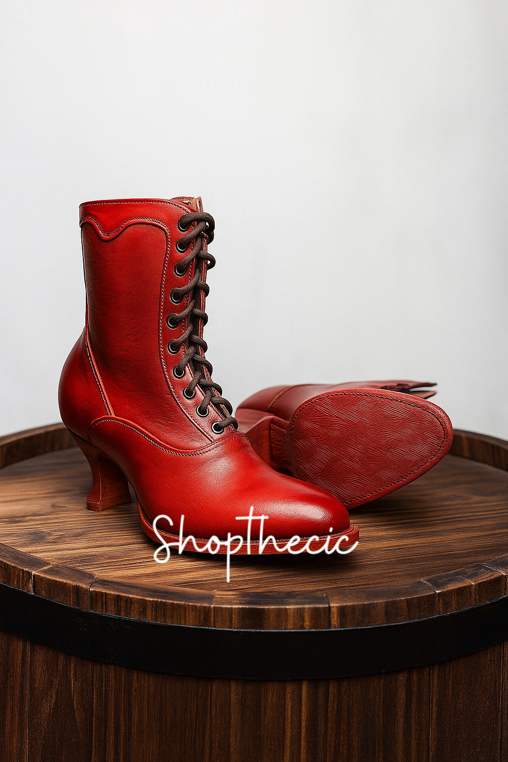 Fearless Stride Low-heeled lace-up ankle boots