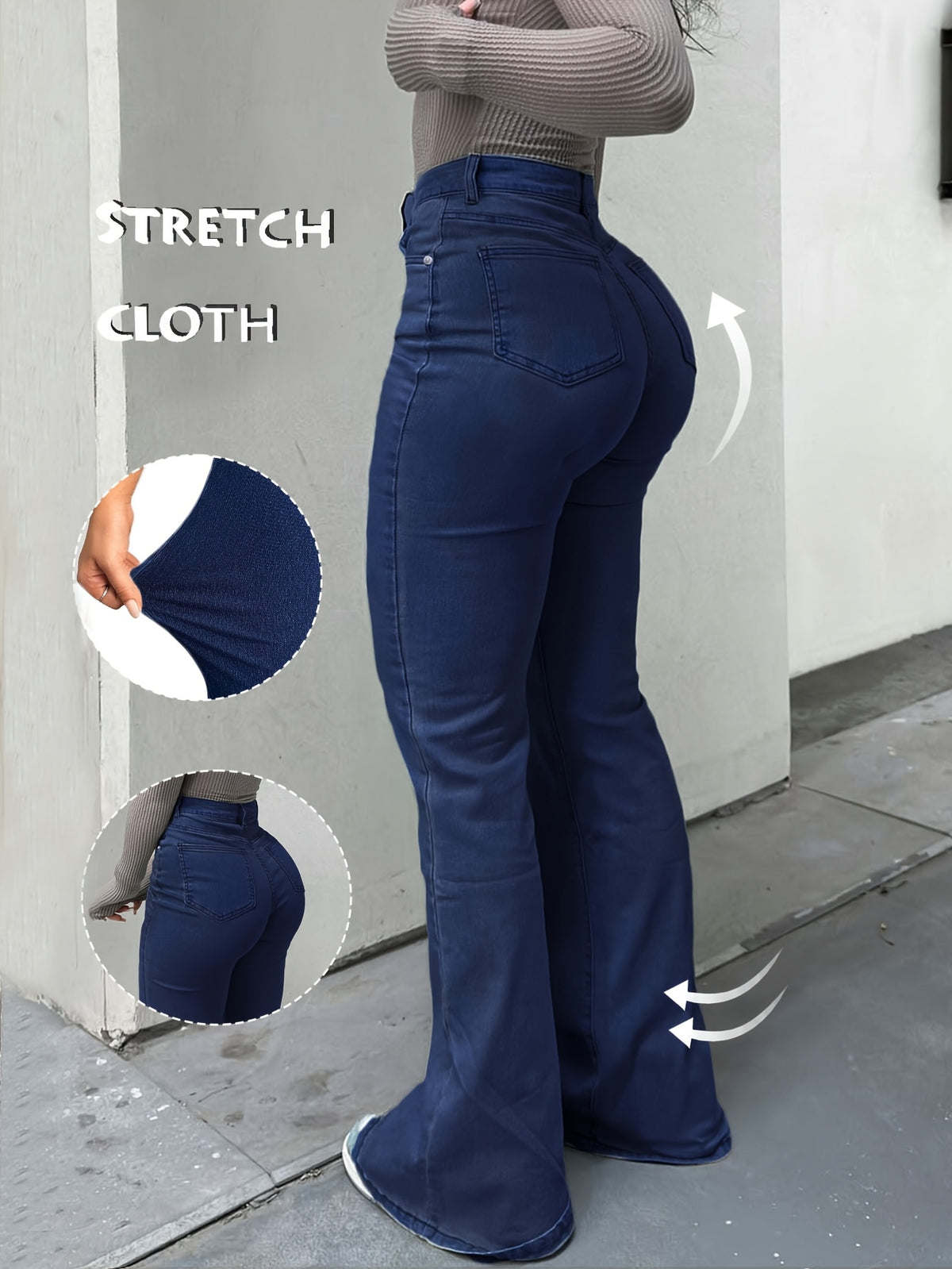 Retro Multi-Functional Y2K Urban High-Stretch Denim Trousers