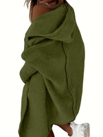 Übergroße Strickjacke mit Kapuze