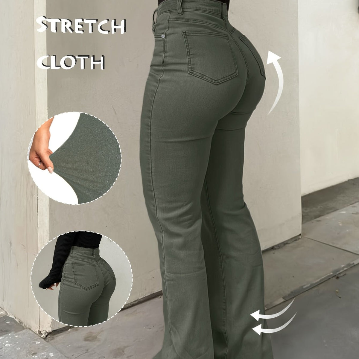 Retro Multi-Functional Y2K Urban High-Stretch Denim Trousers