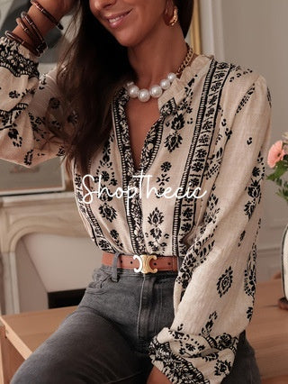 Monet’s Blur Print Blouse