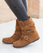 Elasticated frosted cotton boots - Restock