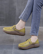 Retro Thick Sole Flat Croc Garden Shoes