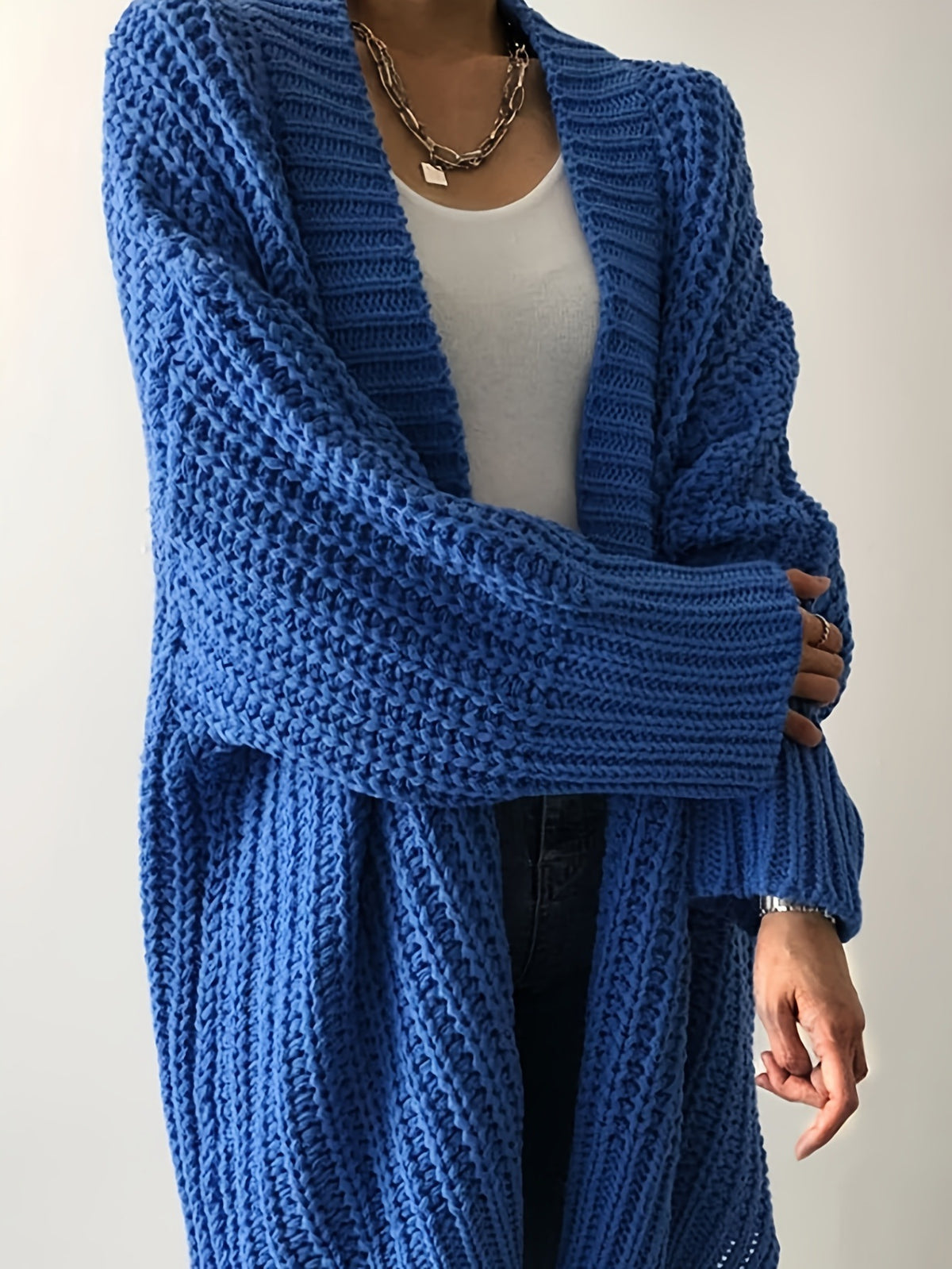 Rainy Day Refuge chunky knit long cardigan