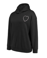 Back Heart Shape Cutout Hoodie