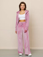Street Minimalism Fleece hooded sweatshirt and sweatpants two-piece set