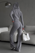 Homebody Club Slim-fit hooded two-piece set