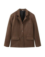 Old Hollywood Glam suede midi jacket