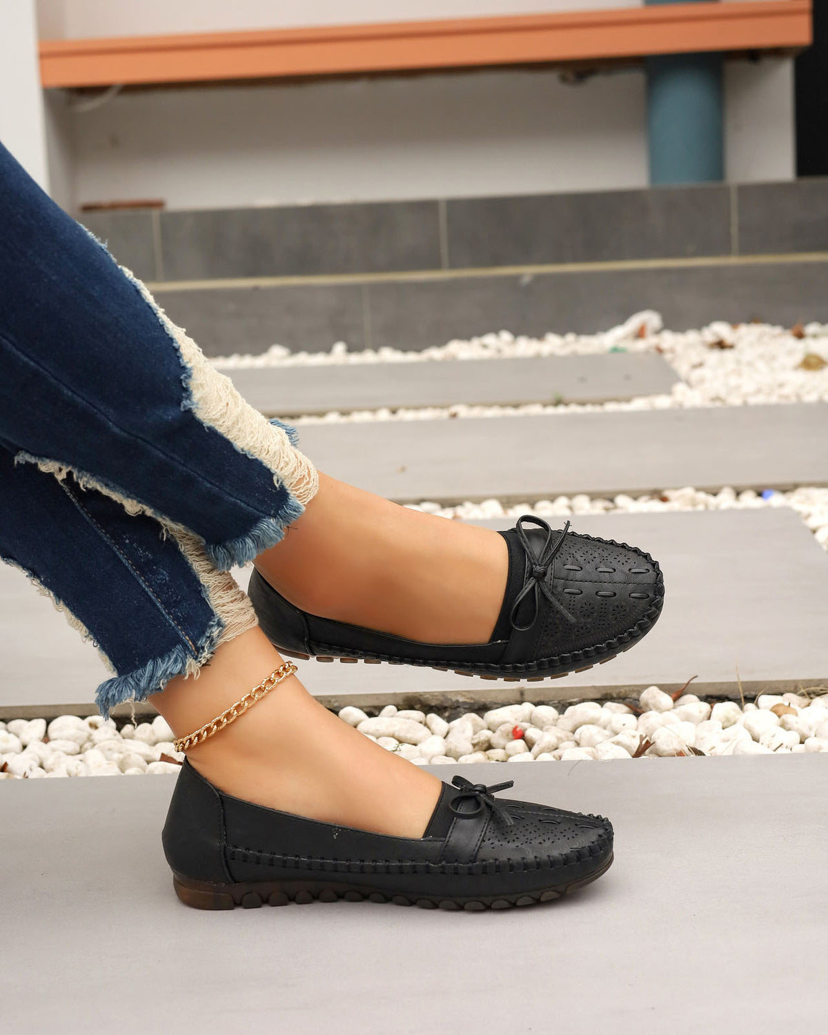 Mocassins tissés perforés Starlit Nights