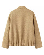 Aspen Gold Sequined stand-up collar jacket