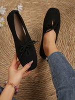 Mesh breathable round toe lace-up flat shoes