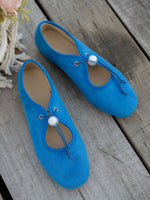 Suede soft-soled shallow-cut loafers