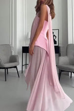 Chic strapless tube semi-sheer hem vacation dress