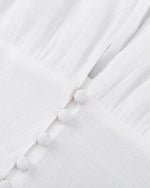 Elegant puff sleeve slit mesh dress