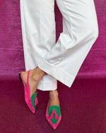 Sandales à bride arrière à pampilles et bout pointu assorties