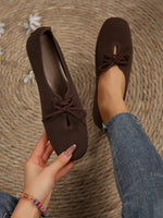 Mesh breathable round toe lace-up flat shoes