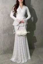 Abito in pizzo bianco Latent Luminescence