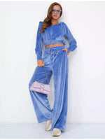 Street Minimalism Fleece hooded sweatshirt and sweatpants two-piece set