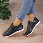 Slip-On-Sneaker mit Sternen-Pailletten