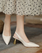 Sandalen mit Stilettoabsatz und kegelförmigem Absatz aus weichem Leder