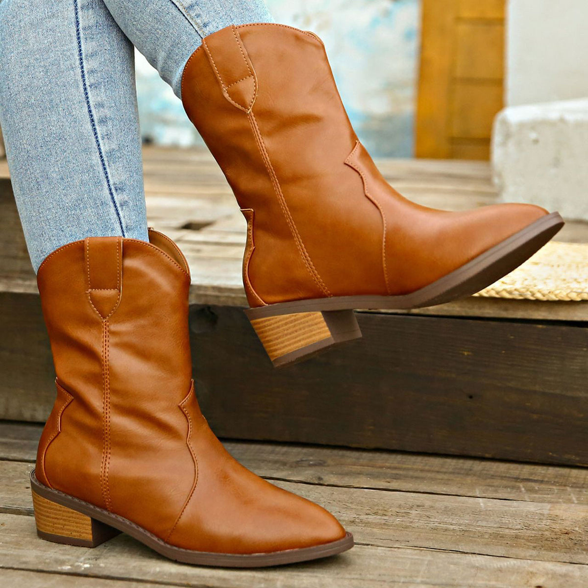 Bottines courtes Cavalier Martin à talon épais