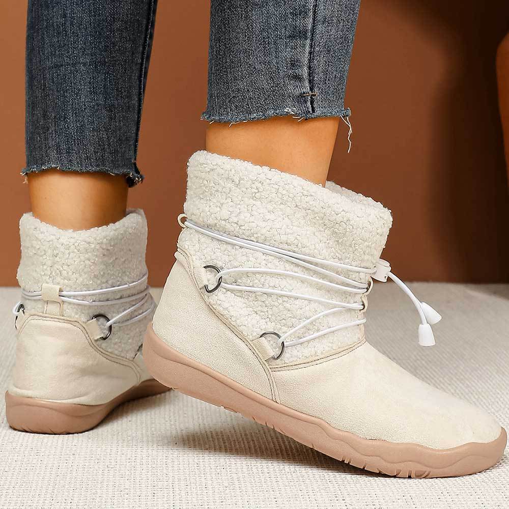 Easy lacing system suede high-top snow boots