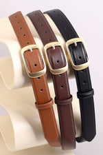 Ceinture élégante en cuir pleine fleur avec boucle en alliage