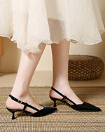 Pointed toe stilettos cone heels sandals