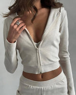 Homebody Club Slim-fit hooded two-piece set