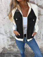Jeansjacke mit Patchwork-Kapuze
