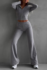 Homebody Club Slim-fit hooded two-piece set