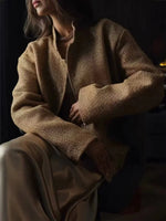 Aspen Gold Sequined stand-up collar jacket